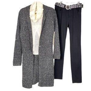 Arden B Boucle MIDI Length Cardigan Sweater